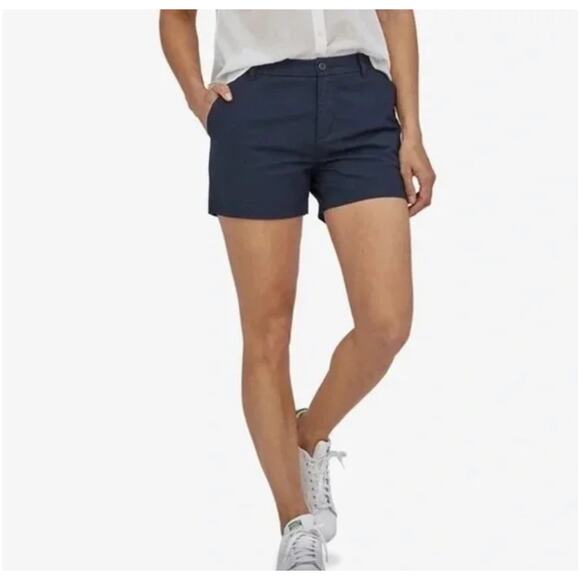 Patagonia Womens Quandry Nena Hiking Shorts Plus Size 16 Navy Blue 5" - Picture 3 of 12